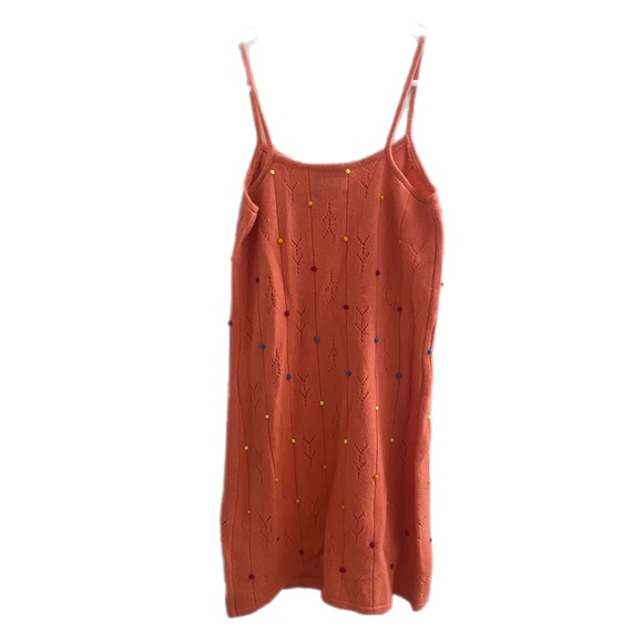 YanYan Rosie Rosebud Lambswool Sweater Dress In Soft Pink small nwt - Picture 4 of 8